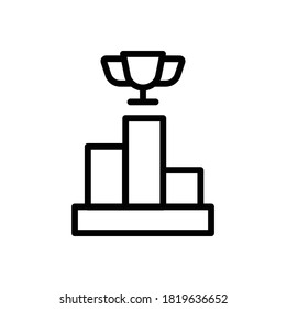 Podium (Sports) icon outline vector 
