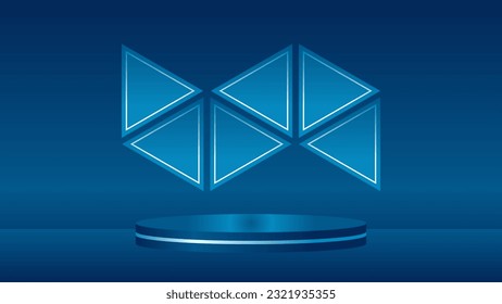 pantalla de arte de escenario de podio producto de fondo realista ilustración vectorial adecuada para el producto de muestra de fondo