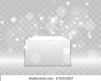 Podium . Stage for awards ceremony. Pedestal. Spotlight. Vector illustration.