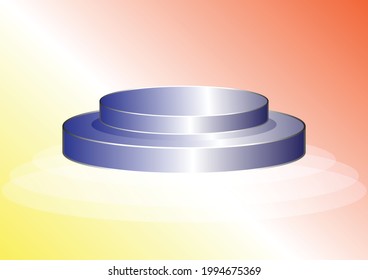 podium stage digital blue gradient vector