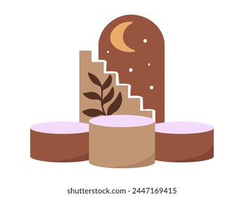 Podium Stage Islamic Background Illustration