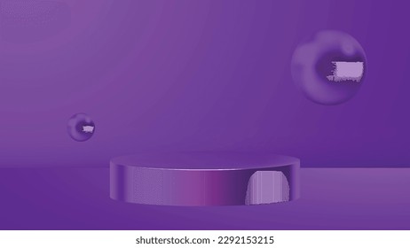 podium, stage with purple background illustration vector