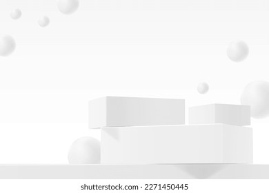 Podium stand minimal display scene vector
