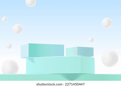 Podium stand minimal display scene vector