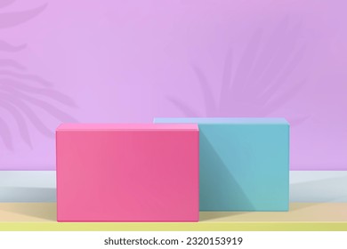 Podium stand product display scene colorful bright showcase vector