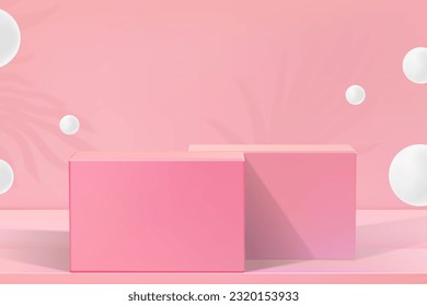 Pantalla de producto de base de podio pantalla de pantalla brillante rosa vector