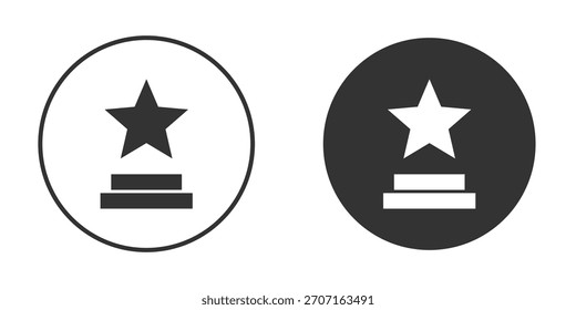 Podium star icon for website design, logo for web and apps.