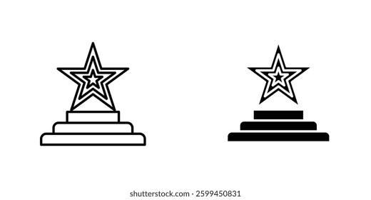 Podium staricons for ui. vector illustration
