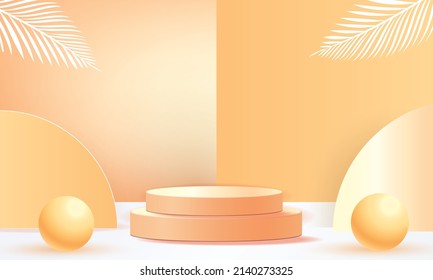 podium summer tropical minimal banner yellow product