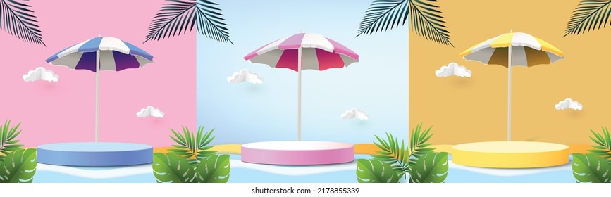 podium summer tropical yellow geometric natural scene marble.