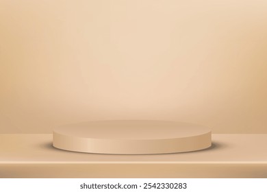 Podium, Table top or countertop, shelf studio abstract background. Design concepts empty room with space for displaying products, backdrop, selling products, posters, wallpapers. Vector
