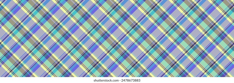 Podium textile background plaid, order texture fabric tartan. New seamless pattern check vector in pastel and indigo color.