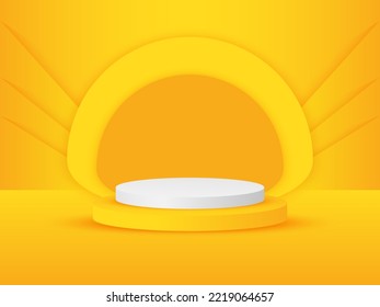 podium for trade show abstract geometric simple background 3d vector illustration