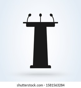podium tribune. Simple vector modern icon design illustration.