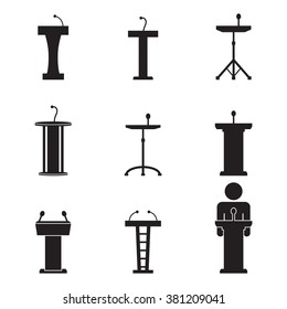 podium tribunes icons