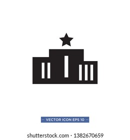 podium trophy icon vector illustration