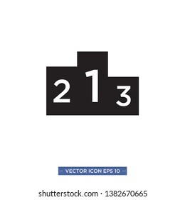 podium trophy icon vector illustration