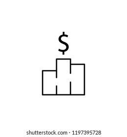 podium, usd icon. Element of business start up icon for mobile concept and web apps. Thin line podium, usd icon can be used for web and mobile