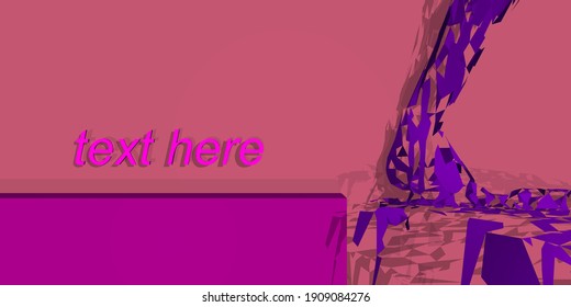 Podium use for product presentation. Abstract triangle background. 3d vector.Easy to edit and Customize.Minimal art design style.