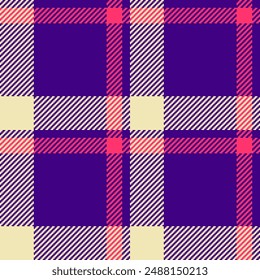 Podium vector fabric texture, proud textile tartan seamless. Duvet cover pattern background plaid check in violet and light colors palette.