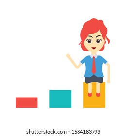 podium vector flat color icon 