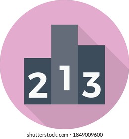 podium vector flat colour icon 