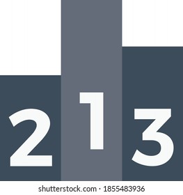podium vector flat colour icon 