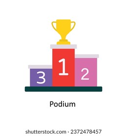 Podium  vector Flat Icon Design illustration. Symbol on White background EPS 10 File 