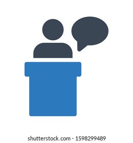 podium vector glyph color icon 