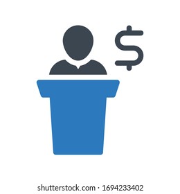 podium vector glyph color icon 