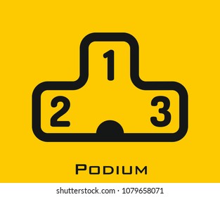 Podium vector icon
