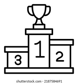 Icono vector de podio. Se puede usar para imprimir, móviles y aplicaciones web.