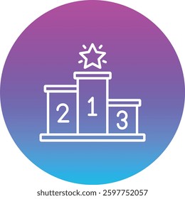 Podium vector icon. Can be used for printing, mobile and web applications.