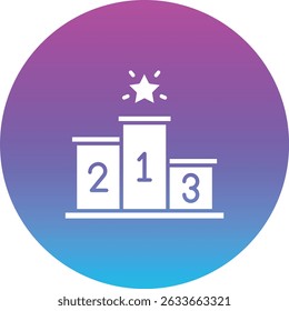 Icono de Vector de podio. Se puede utilizar para aplicaciones de impresión, móviles y de Web.