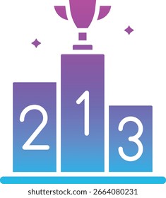 Ícone de vetor de pódio. Pode ser usado para impressão, aplicativos móveis e da Web.