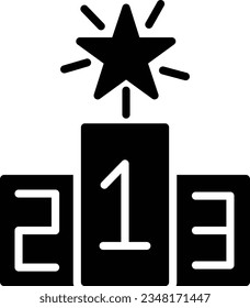 Podium Vector Icon Glyph Style