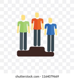 Podium vector icon isolated on transparent background, Podium logo concept