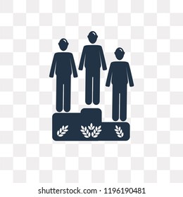 Podium vector icon isolated on transparent background, Podium transparency concept can be used web and mobile