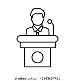 Podium vector icon which can easily modify or edit

