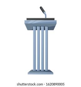 Podium vector icon.Cartoon vector icon isolated on white background podium.