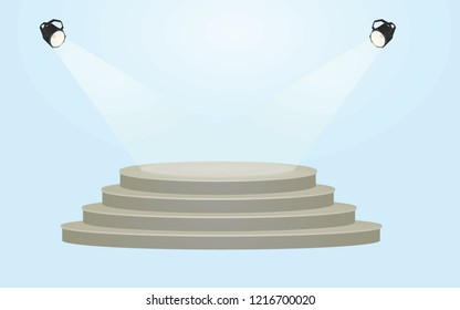 Podium. vector illustration