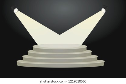 Podium. vector illustration
