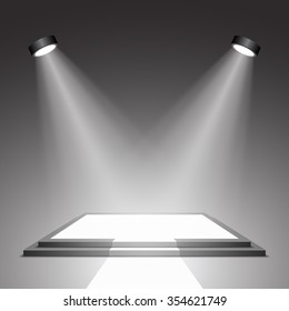 Podium. Vector illustration.