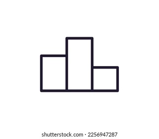 Podium vector line icon. Premium quality logo for web sites, design, online shops, companies, books, advertisements. Black outline pictogram isolated on white background 