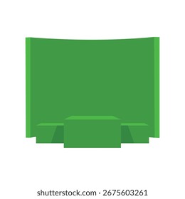 vetor de pódio com várias formas, fundo branco