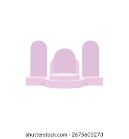podium vector with various shapes, white background