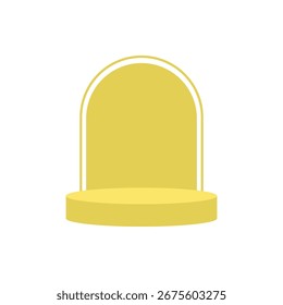Vector de podio con varias Formas, fondo blanco