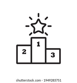 Podiumsieger-Icon Design Vectorvorlage Illustration in trendigem Flachstil
