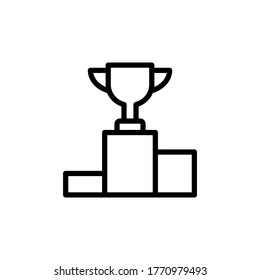 Podium, winner icon. Simple line, outline vector elements of video game icons for ui and ux, website or mobile application