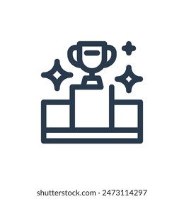 Podium for Winner Vector Icon Illustration